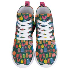 Presents Gifts Background Colorful Women s Lightweight High Top Sneakers