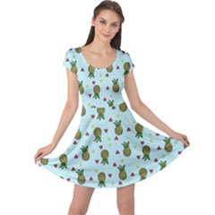 Pineapple Watermelon Fruit Lime Cap Sleeve Dress by HermanTelo