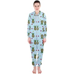 Pineapple Watermelon Fruit Lime Hooded Jumpsuit (ladies) 