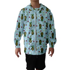 Pineapple Watermelon Fruit Lime Kids  Hooded Windbreaker