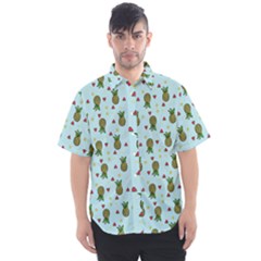 Pineapple Watermelon Fruit Lime Men s Short Sleeve Shirt