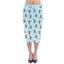 Pineapple Watermelon Fruit Lime Velvet Midi Pencil Skirt View1