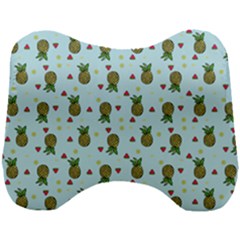 Pineapple Watermelon Fruit Lime Head Support Cushion by HermanTelo