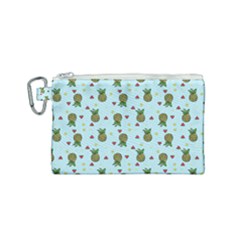 Pineapple Watermelon Fruit Lime Canvas Cosmetic Bag (small) by HermanTelo