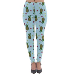 Pineapple Watermelon Fruit Lime Lightweight Velour Leggings