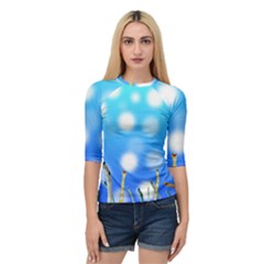 Sea Underwater Life Fish Quarter Sleeve Raglan Tee