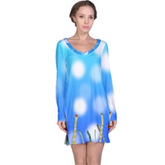 Sea Underwater Life Fish Long Sleeve Nightdress by HermanTelo