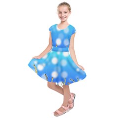 Sea Underwater Life Fish Kids  Short Sleeve Dress