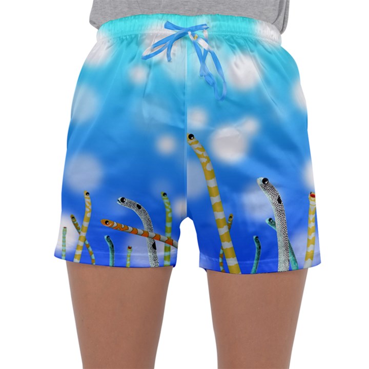 Sea Underwater Life Fish Sleepwear Shorts