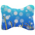 Sea Underwater Life Fish Velour Seat Head Rest Cushion View1