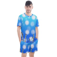 Sea Underwater Life Fish Men s Mesh Tee And Shorts Set