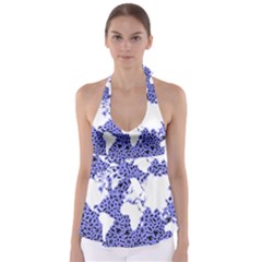 Sea Ocean Underwater Babydoll Tankini Top