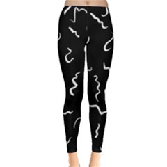 Scribbles Lines Painting Leggings  by HermanTelo