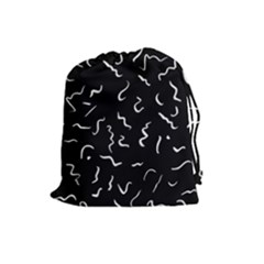 Scribbles Lines Painting Drawstring Pouch (large)