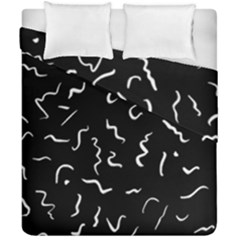 Scribbles Lines Painting Duvet Cover Double Side (california King Size) by HermanTelo