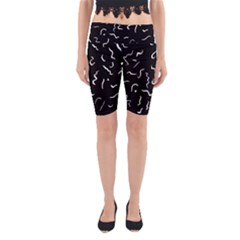 Scribbles Lines Painting Yoga Cropped Leggings