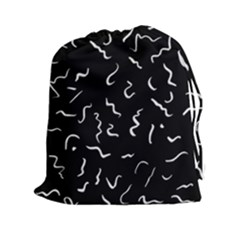 Scribbles Lines Painting Drawstring Pouch (xxl)