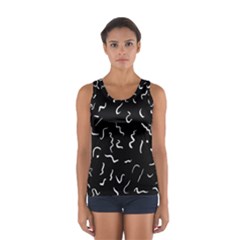 Scribbles Lines Painting Sport Tank Top 