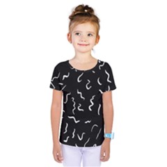 Scribbles Lines Painting Kids  One Piece Tee