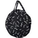 Scribbles Lines Painting Giant Round Zipper Tote View1