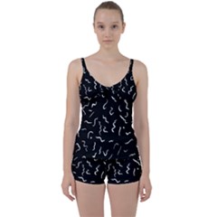 Scribbles Lines Painting Tie Front Two Piece Tankini by HermanTelo