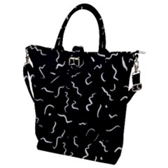 Scribbles Lines Painting Buckle Top Tote Bag