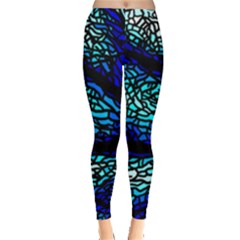 Sea Coral Stained Glass Leggings  by HermanTelo