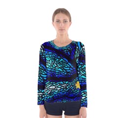 Sea Coral Stained Glass Women s Long Sleeve Tee