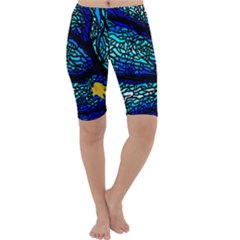 Sea Coral Stained Glass Cropped Leggings 