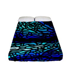 Sea Coral Stained Glass Fitted Sheet (full/ Double Size)