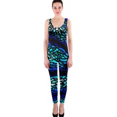 Sea Coral Stained Glass One Piece Catsuit