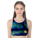 Sea Coral Stained Glass Tank Bikini Top View1