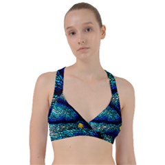 Sea Coral Stained Glass Sweetheart Sports Bra