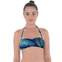 Sea Coral Stained Glass Halter Bandeau Bikini Top View1