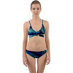 Sea Coral Stained Glass Wrap Around Bikini Set