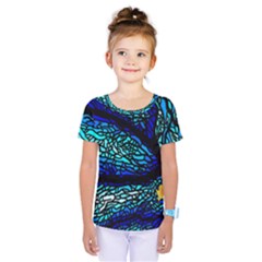 Sea Coral Stained Glass Kids  One Piece Tee