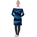 Sea Coral Stained Glass Longline Hooded Cardigan View2