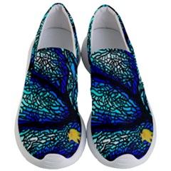 Sea Coral Stained Glass Women s Lightweight Slip Ons