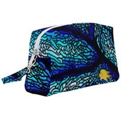 Sea Coral Stained Glass Wristlet Pouch Bag (large) by HermanTelo