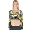 April Pansies Long Sleeve Crop Top View1