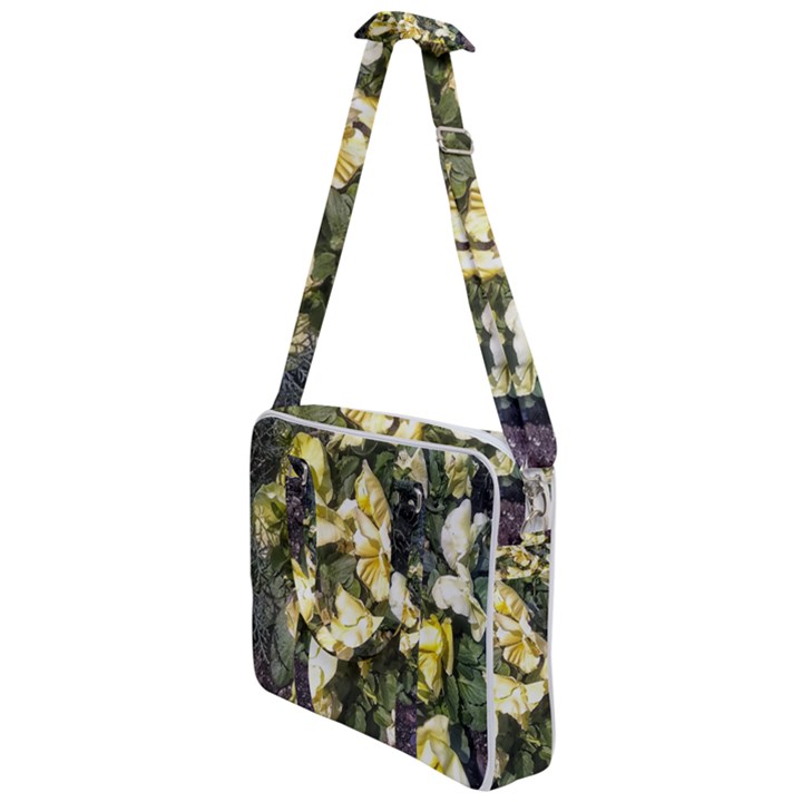 April Pansies Cross Body Office Bag