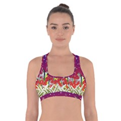 Sea Snow Christmas Coral Fish Cross Back Sports Bra by HermanTelo