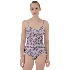 Koi Fish Pattern Sweetheart Tankini Set