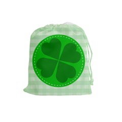 Shamrock Luck Day Drawstring Pouch (large)