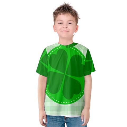 Shamrock Luck Day Kids  Cotton Tee by HermanTelo