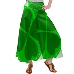 Shamrock Luck Day Satin Palazzo Pants