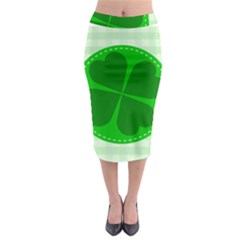 Shamrock Luck Day Midi Pencil Skirt