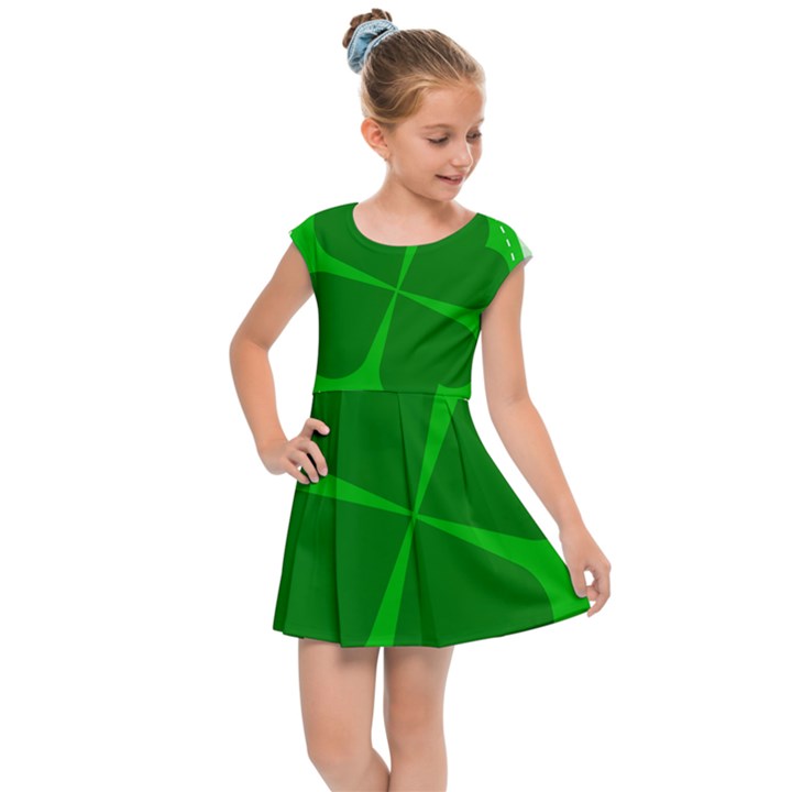 Shamrock Luck Day Kids  Cap Sleeve Dress