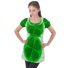 Shamrock Luck Day Puff Sleeve Tunic Top by HermanTelo