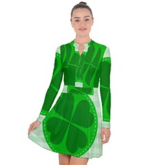 Shamrock Luck Day Long Sleeve Panel Dress